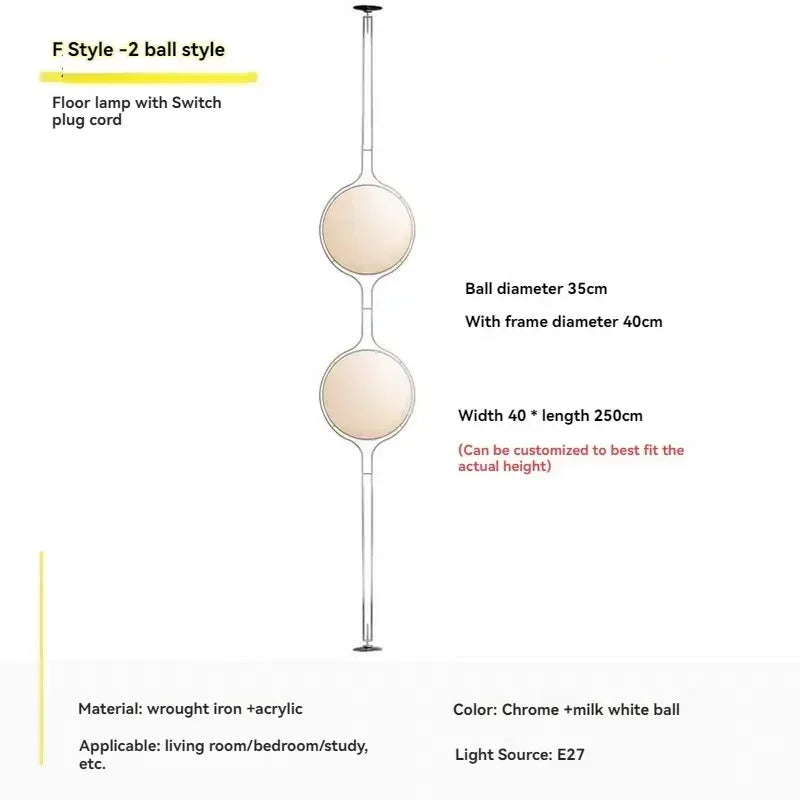 Modern Design LED Standing Floor Lamp For Living Room Hotel Bedroom Floor Lights Ball Bedside Floor Lamp Art Deco Standing Light