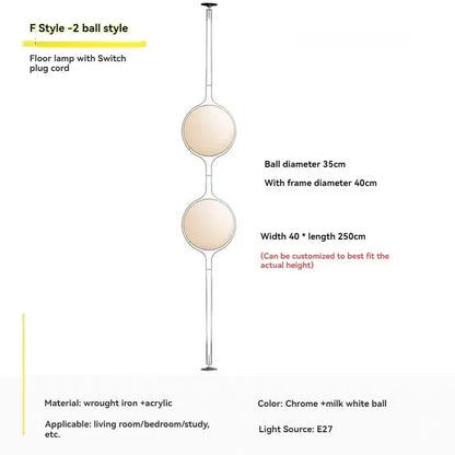 Modern Design LED Standing Floor Lamp For Living Room Hotel Bedroom Floor Lights Ball Bedside Floor Lamp Art Deco Standing Light