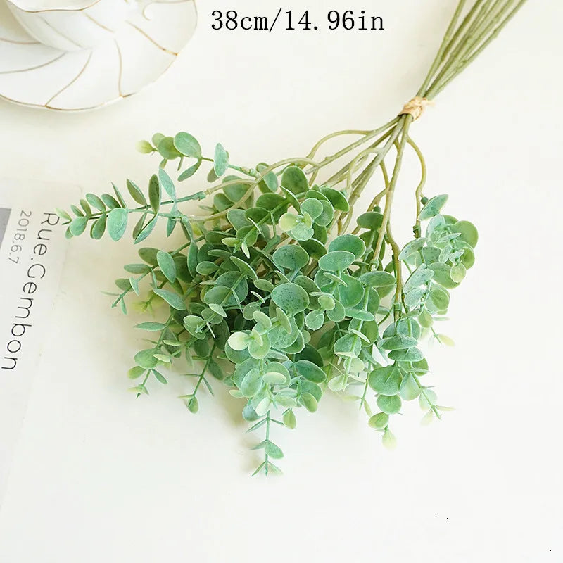 21CM-68CMArtificial Tiger Piran Plants Tropical Plastic Long Leaves Flower Arrangement Material Hotel Office Desktop Home Deco