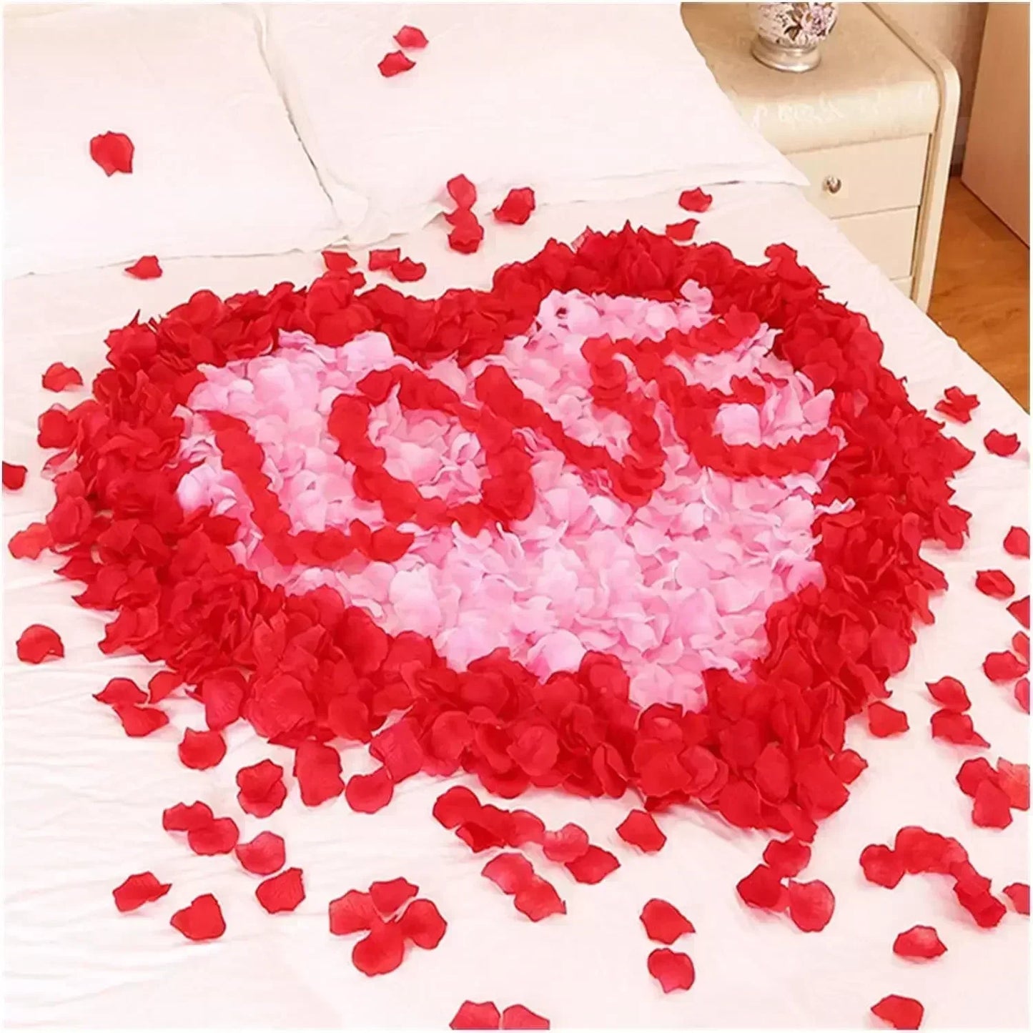 100-2000ks umělých falešných růžových okvětních lístků barevné červené bílé zlaté růže okvětní květiny pro romantické svatební hostiny výzdoby