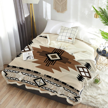 Indiase geometrie grafische dekens winter warme kasjmier deken sofa soft throw deken deken kinderen bed bedden