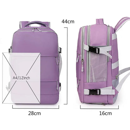 Ženy cestují batoh batohu voda odpuzovače denního batohu dospívající dívky USB nabíjení notebooku Schoolbag z zavazadlového řepkového popruhu taška xa337c