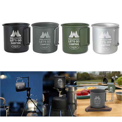 300 ml de taza de campamento Copa de aleación de aluminio Viaje turístico Tormenta de visitas Utensilios de picnic Ultralight Kitchen Setking Camping Cook witres de campamento