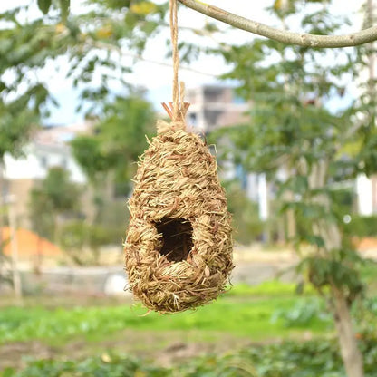 Gaiola de ninho de pássaro de palha ninho de pássaro quente e pássaro produtos de animais de estimação decoração de ninho pendurado na gaiola gaiola de gaiola