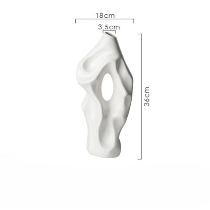 Irregular Home Living Room Desktop Atmosphere Decoration Modern and Minimalist Ceramic Vase Home Flower Arrangement Vase