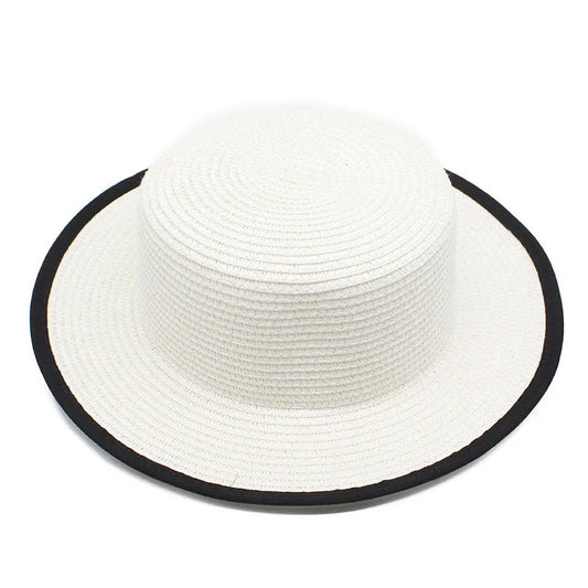 Nowe designerskie kobiety i mężczyźni płaskie czapki fedora słomki vintage jazz słomka czapki Summer Sunsshade szerokie grzbietowe czapki słomy