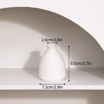 White Ceramic Vase Modern Decorative Vase for Pampas Grass Minimalist Flower Vases for Centerpiece Wedding Office Home Decor