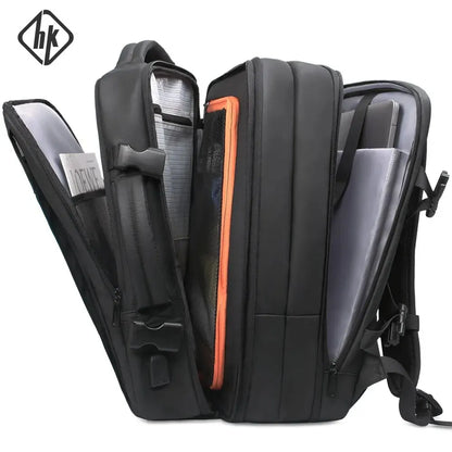 HK Business Backpack voor mannen waterdichte anti-diefstal 15,6 ”laptop rugzak casual grote capaciteit uitbreidbare reistas korte reis
