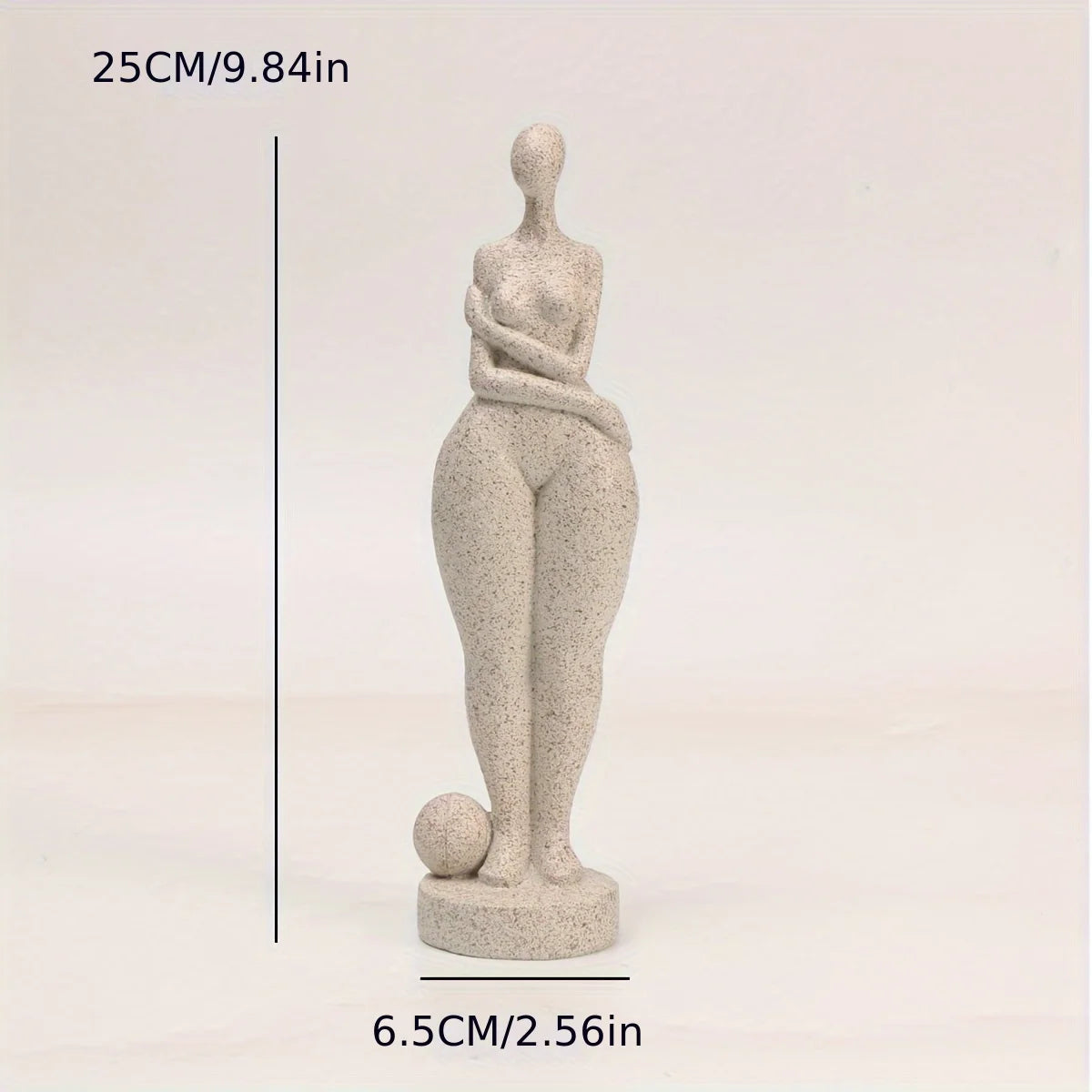 1pc, Sandstone Resin  Chubby Woman Statue  Handmade Sandstone Abstract Art Home Living Room Office Cabinet Tabletop Entryway Dec