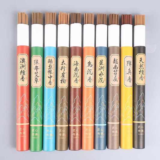 40PCS Incenso de sândalo natural Sleep Sleep Chinese Home Incense Stick Aroma Aroma Incenso Incenso de Buda Osmanthus Sala Fragrância Rosa