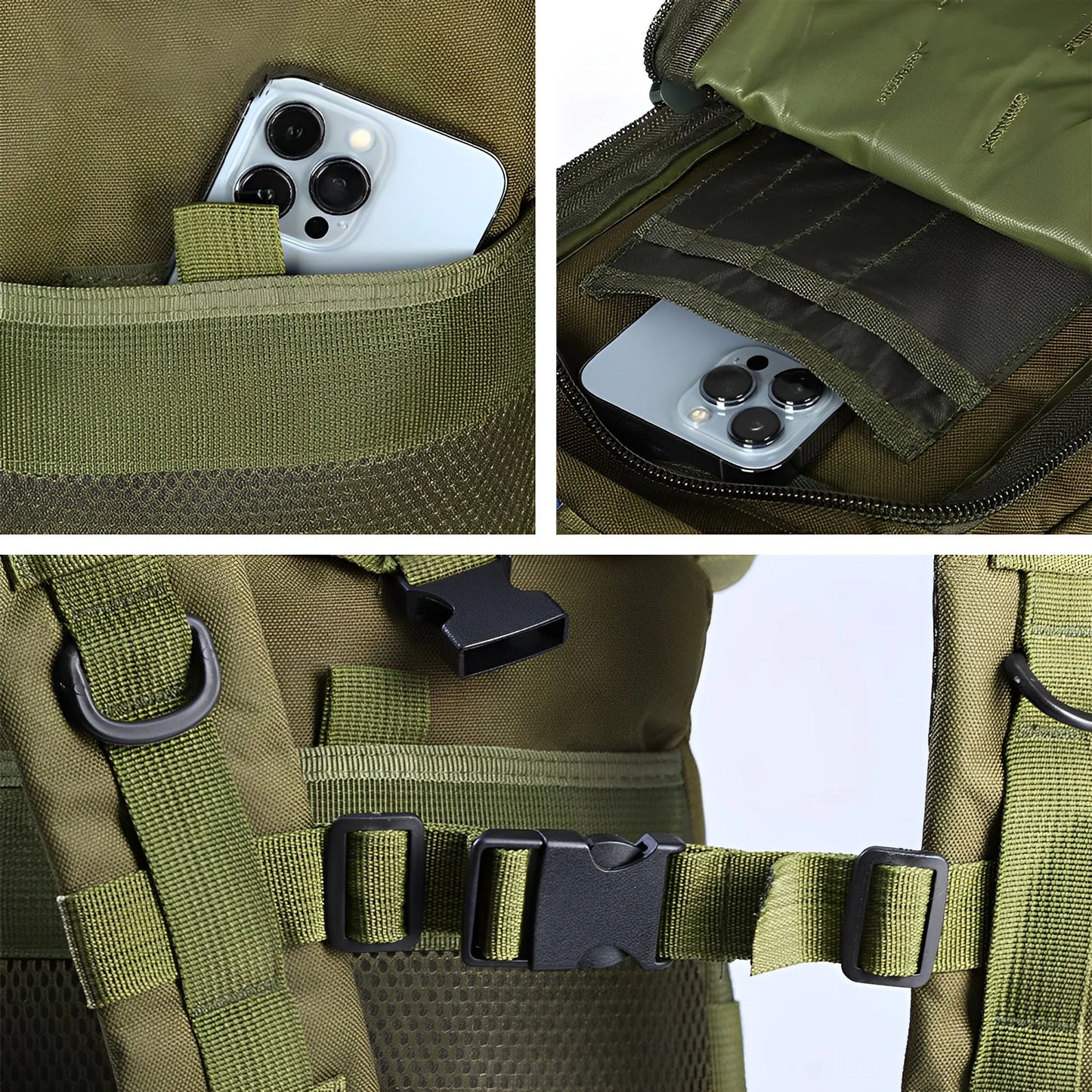 Syzm 50L o 30L Mochila táctica Bolso de la bolsa de la mochila Moldia Molle para hombres Bolsas de pesca de mochila de senderismo al aire libre