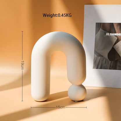 Nordic White Vases Living Room  Home Decor Room Decor Pottery And Porcelain Vases For Artificial Flowers Decorative Figurines