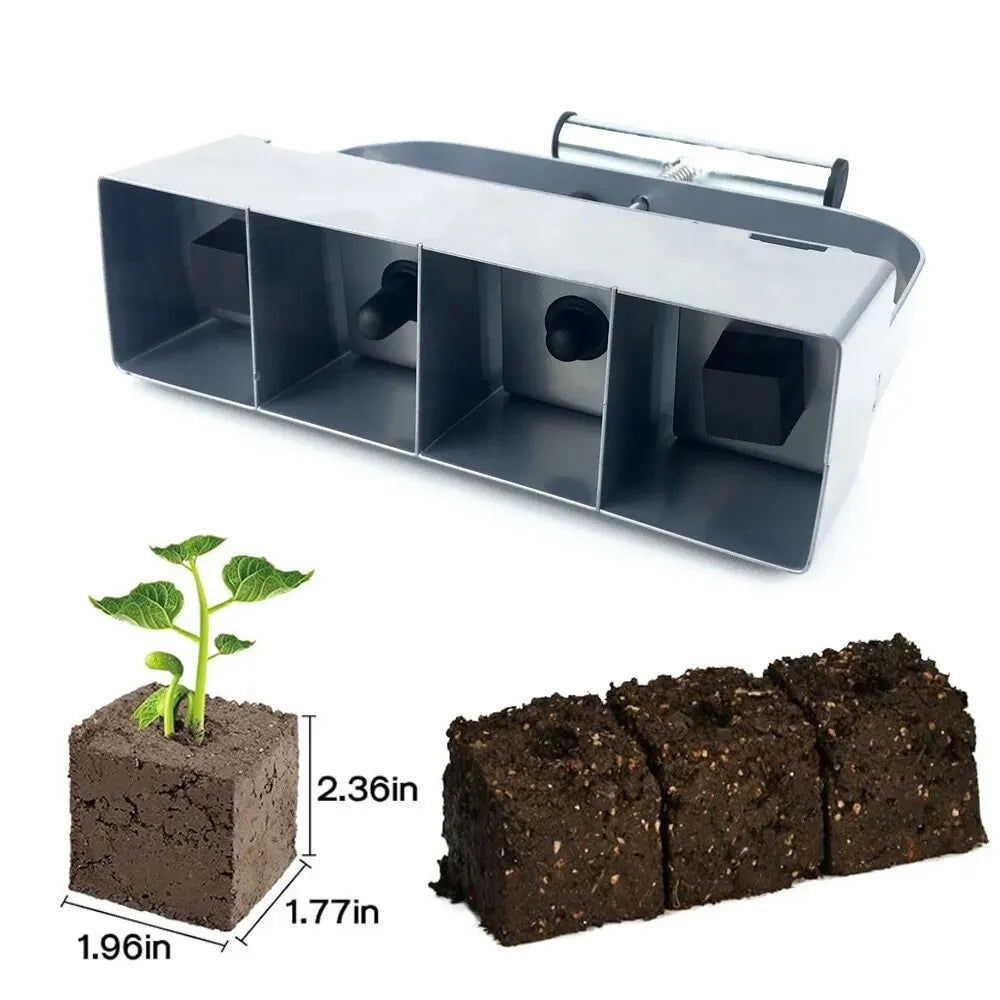 Handheld Seedling Soil Block Maker 2 Inch Soils Blocking Tool Used for Seedling Greenhouse Garden Supplies