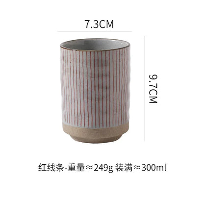 Ceramic Water Cup Creative Japanese Sushi Set Cup Office Water Cup Conference Cup Large Capacity Simple Water Cup Tableware