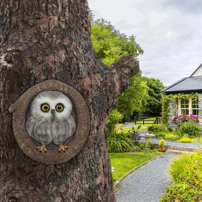 Statuja Owl Dekorimi i pemëve të kopshtit Dora e pikturuar me ujë Rezistente për kopshtarinë e ujit për dhuratat e shtëpisë së shtëpisë instaloni lehtësisht shumë qëllime