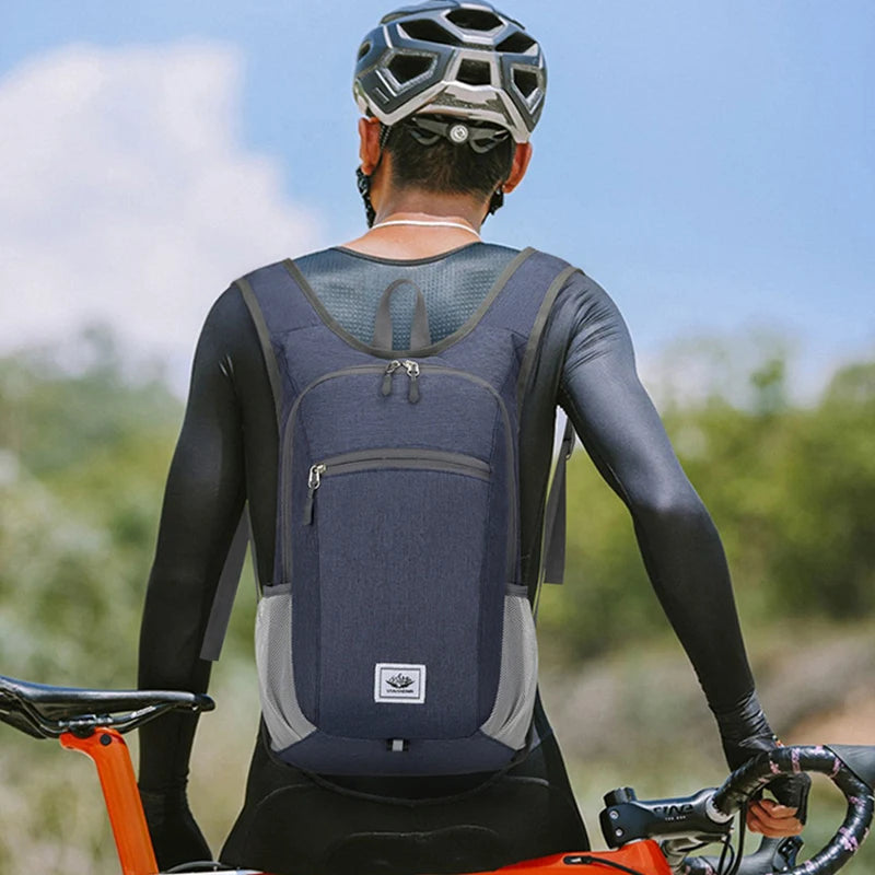 Hordozható összecsukható hátizsák, férfiak nők rendkívül könnyű hajtogató táska, kültéri hegymászó kerékpározás túrázási hátizsák utazási nappack