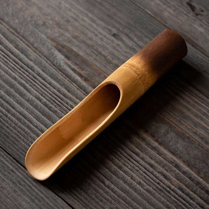 Handmade Bamboo Tea Scoop Traditional Zen Kung Fu Teaware Accessories Kitchen Seasoning Dispenser Tool Coffee Bean Spoon Shovel