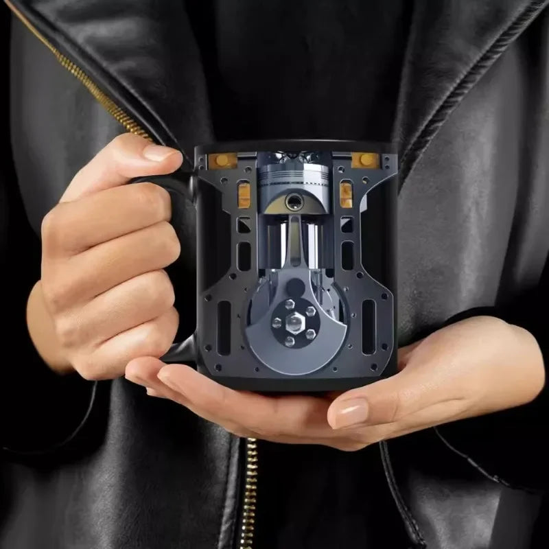 1PC Creative Engine Engine Ceramic Coffee Mug Cup Water Cup Car Motorcycle Festival Gifts