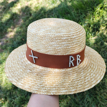 Summer Parent-child Wheat Straw Straw Straw Hat Sunshade Sun Hat Women’s and Children's Straw Hat Fashion Color Matching