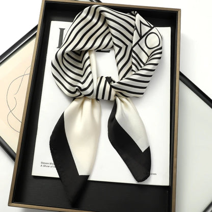 70x70 cm Kvinder tørklæde silke føler hår hals firkantet kontor bandanna lyddæmper tjener flyvende lommetørklæde ringe indpakning
