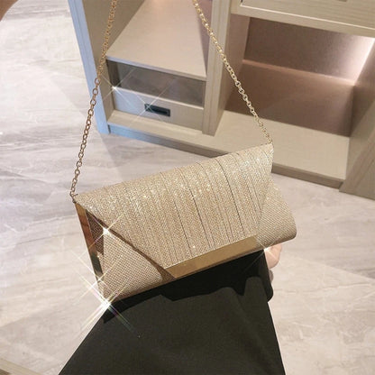 Kvinder udsøgt aftenpose fest banket glitter pung dame elegante bryllupskoblinger håndtaske kvindelig cocktailkæde skulder taske