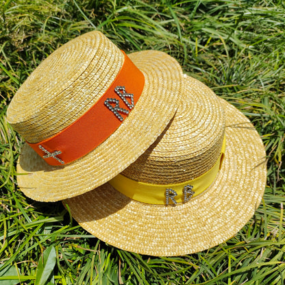 Summer Parent-child Wheat Straw Straw Straw Hat Sunshade Sun Hat Women’s and Children's Straw Hat Fashion Color Matching