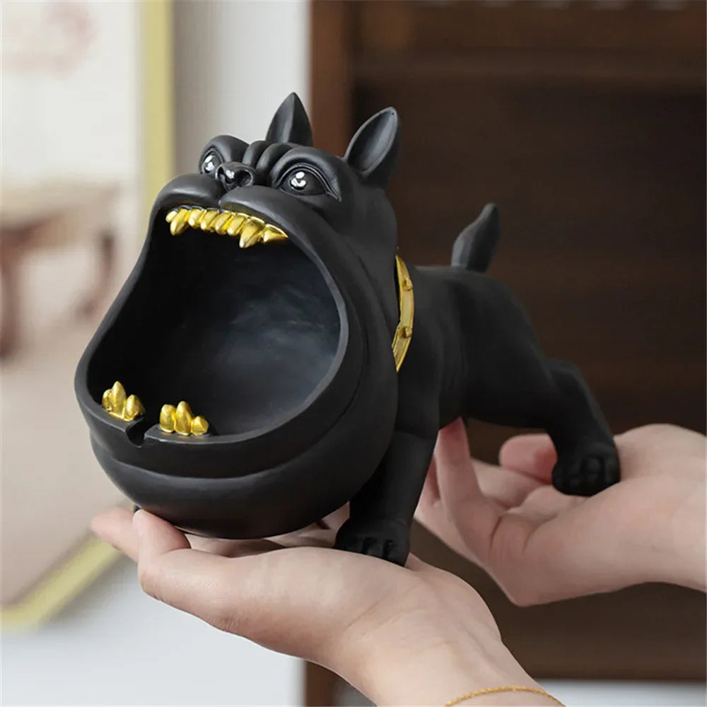 Dog Ashtray Decorative Bulldog Animal Large Capacity Storage Box Ceramic Crafts Ornaments Men Gift Cinzeiro Decorativo Cendier