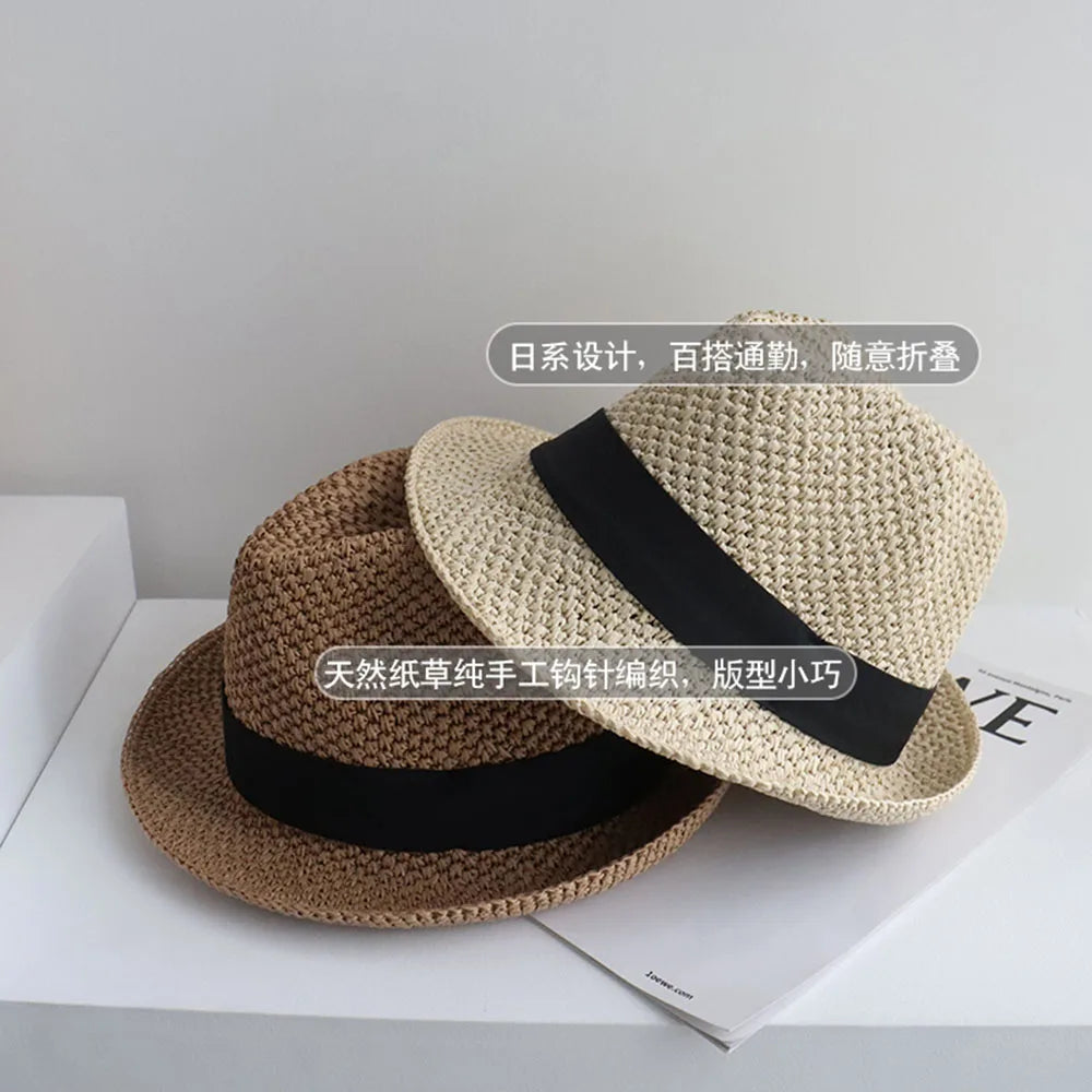 2022 Small Brim Fedoras Bucket Hat Femme Chapeau de paille Chapeaux de plage Chapeaux de soleil Chapeaux Mâles pour femmes