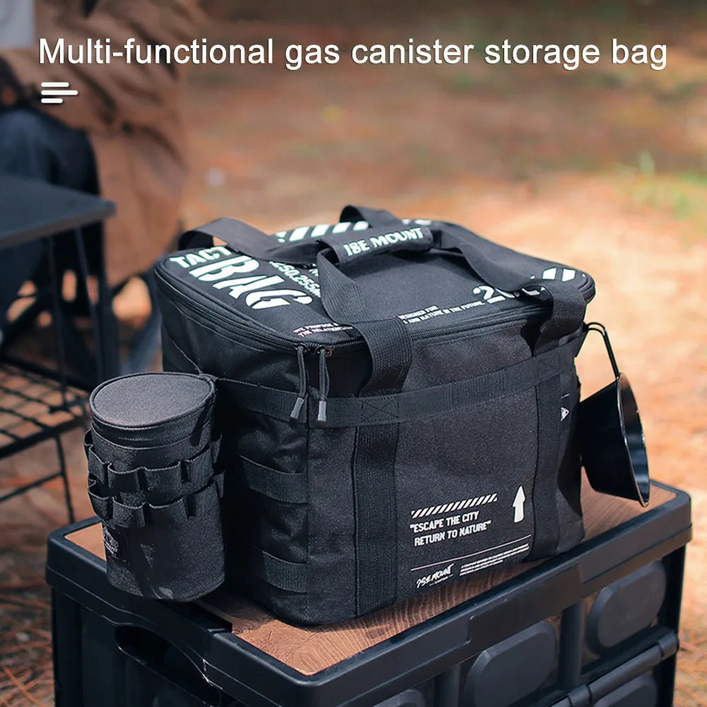 20 litran ulkotilojen järjestäjät, joissa on kahva piknik -laukku suuren kapasiteetin kaasusäiliön astiat rantapiknik -matkan matkalle