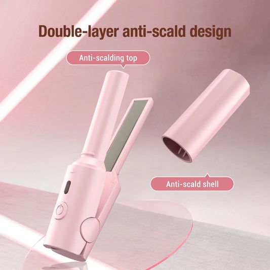Professionele haargrens krulaar Curler Comb USB Connect snel verwarming Negatieve ionen rechte kamstyling voor thuisreizen vrouwen