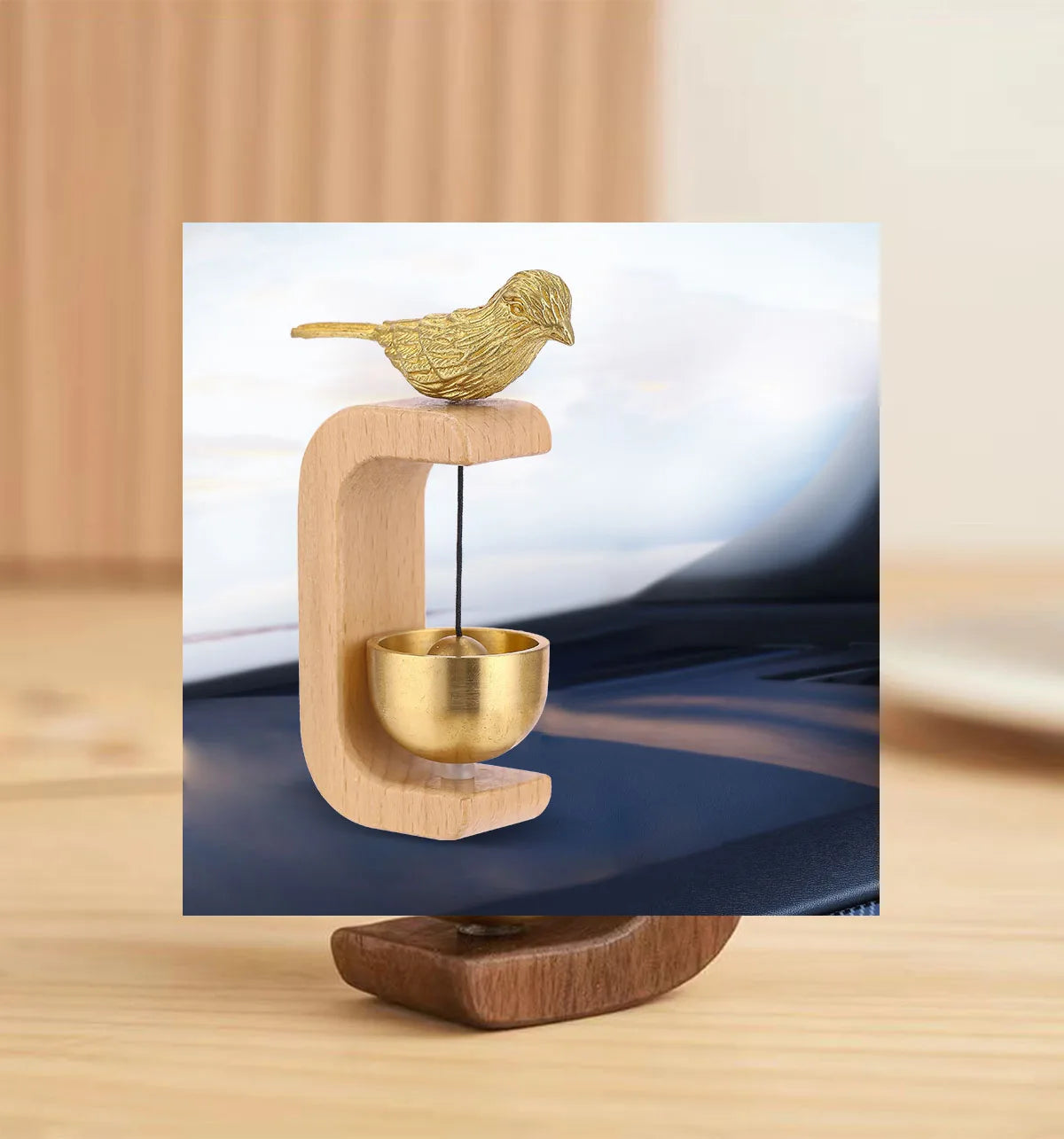 Japanese Wooden Wind Chimes Wireless Doorbell Entrance Door Bell Decorative Wind Bell for Home Opening Hanging Decorations