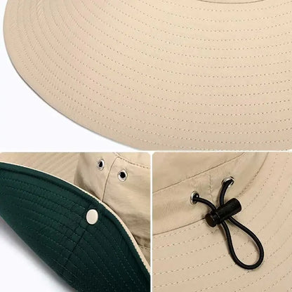 2024 sombrero de pesca casual upf 50+ sombrero de vaquero Summer Sunshade al aire libre Camping Sol Gat, altamático, ancho de pescado, sombreros de pescadores de pescado