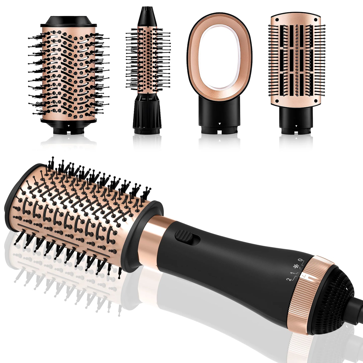 Professional Blow Dryer Brush 4 In 1 Detachable Hair Dryer Brush Hot Air Styling Comb Negative Ion Hairdryer Curling Comb