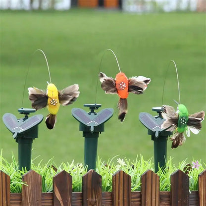 Solcelledrevet flyvende sommerfugl fugl solsikke hage dekor sommerfugler kolibri ornament hage stake utendørs dekor
