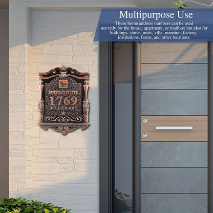 Numéro de maison Outdoor Adresse vintage plaque personnalisée métal / acrylique Signale Home Apartment Street Boîte aux lettres Plaques de panneaux de porte
