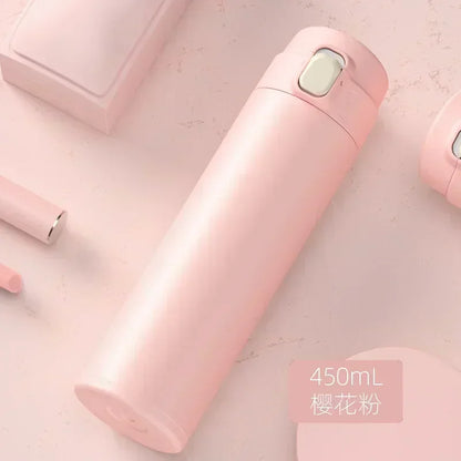 450ML Thermos Water Bottle Stainless Steel Insulation Vacuum Flasks Cup Keep Cold and Hot Mug Vacuum Flask Car Water Bottle