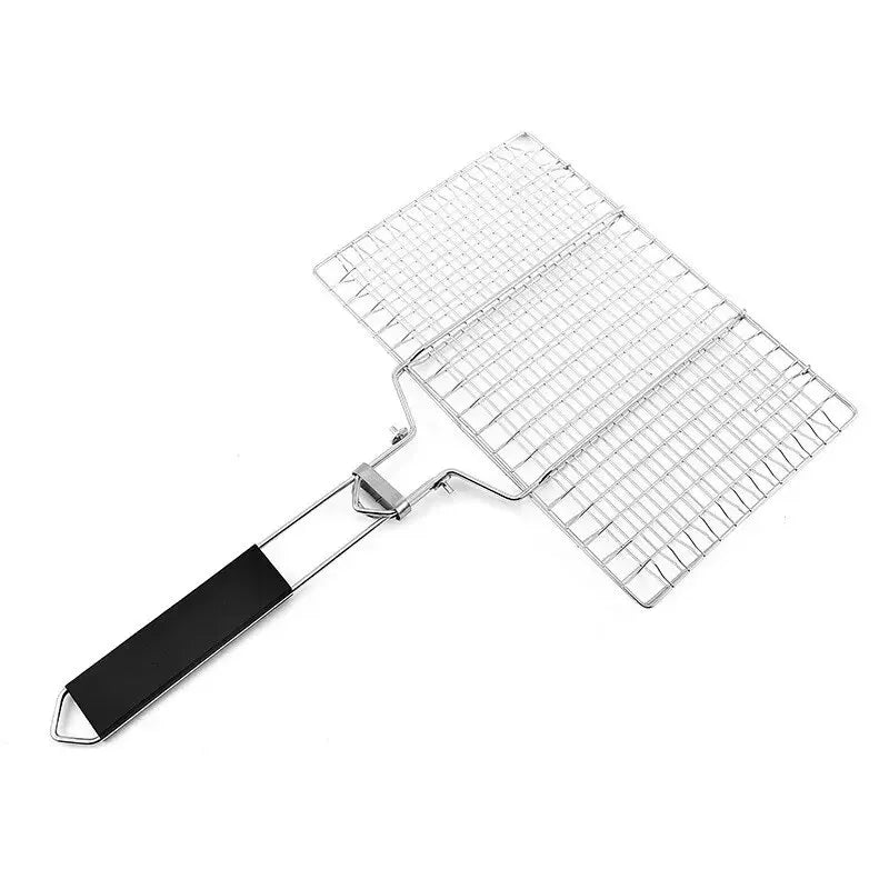 304 Rustfrit stål BBQ Mesh Non Stick Grilling Basket Grill Mesh Mat Meat Vegetabilske bøf Picnic Party Barbecue Tool