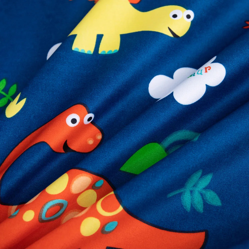 Cartoon Dinosaurier wasserdichtes Saitenbett -Bettdecke Sabana Sommer Frühlingswintermatratze mit Gummiband (kein Kissenbezug)
