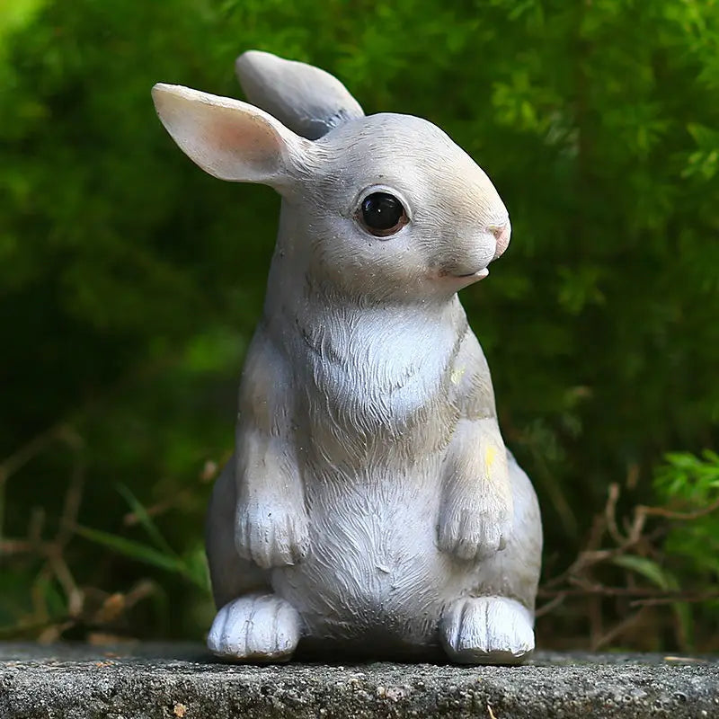 1pc Garden Garden Ornamentos de Rabbit Hedgehog Decoração Ornamentos de animais Ornamentos para o jardim Casa Layout Layout Presente