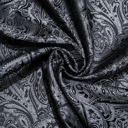 Modni svileni šal luksuzni bend dizajner muškarci crni paisley šala bandana flulard prigušivač pashmina barry. Wang A-1022