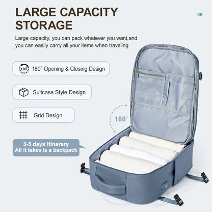 Backpack da viaggio per lapop per donne per donne Grande carry-ons easyjet 45x36x20 RAYPACK Ryanair 40x20x25, zaino per cabina maschile