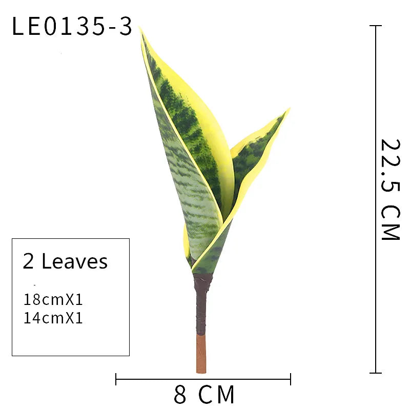 21CM-68CMArtificial Tiger Piran Plants Tropical Plastic Long Leaves Flower Arrangement Material Hotel Office Desktop Home Deco