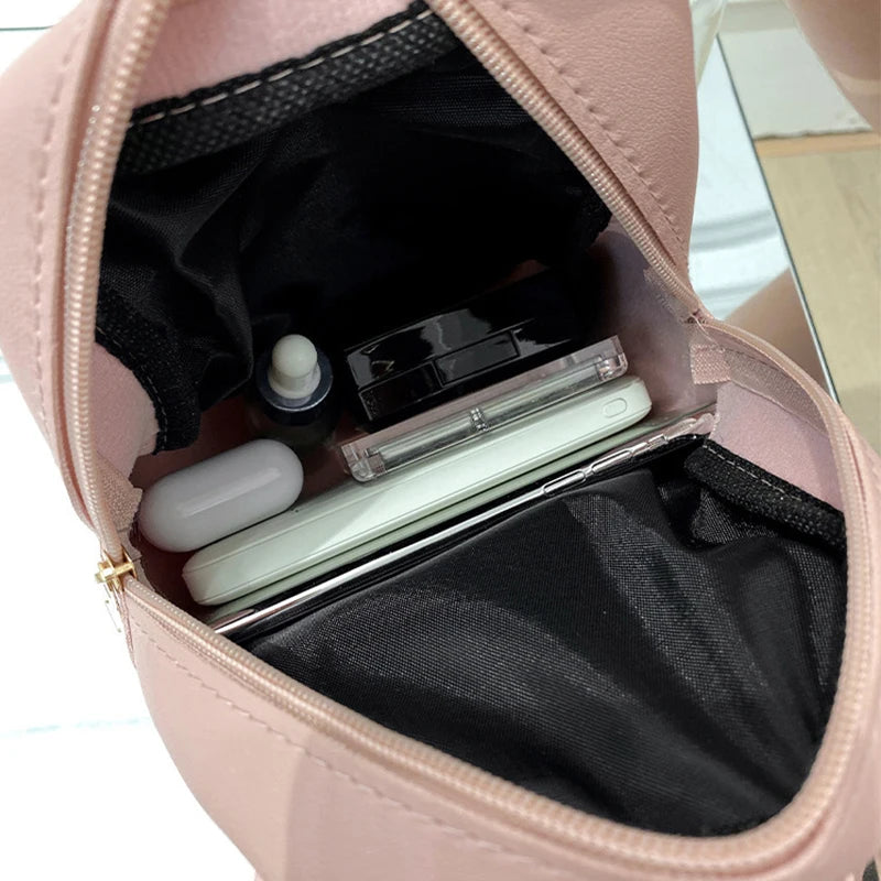 حقيبة ظهر صغيرة للنساء من جلد البولي يوريثان، حقيبة كروس متعددة الوظائف للسيدات، حقيبة هاتف، حقيبة كتف ذات علامة تجارية فاخرة، حقائب ساع