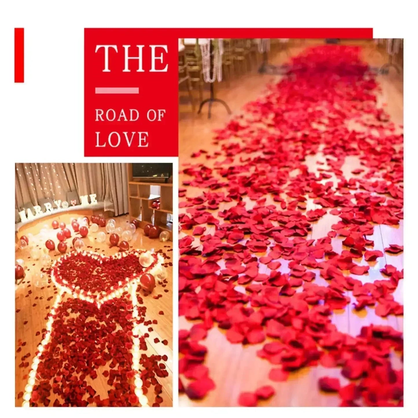 100-2000 pezzi di rosa finti artificiali Petali colorati rose in oro rosso rosso per petalo per feste di nozze romantiche bomboniere