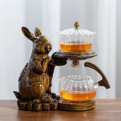 Heat-resistant Glass Teapot Holder Base Tea infusers Tea Ware Automatic Tea Set  Making  Kungfu Teapot