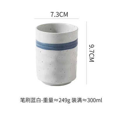 Ceramic Water Cup Creative Japanese Sushi Set Cup Office Water Cup Conference Cup Large Capacity Simple Water Cup Tableware