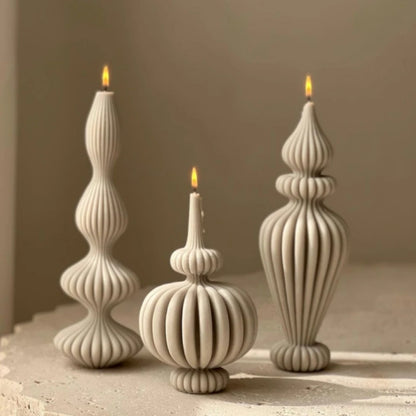 8-36cm en forma de gran vase en forma de vase en forma de vase columna rayada columna romana de vela de silicona lámpara de resina en forma de molde de yeso