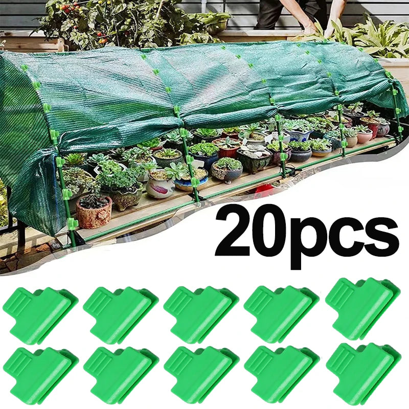 Clamuri de film cu efect de seră Grădină Shed Row Cover Shading Netting Tunel Clipuri de plastic pentru diametru pentru plante cu diametru exterior Suport