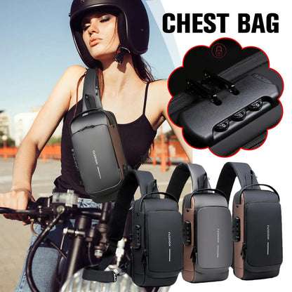 Newest Men Anti Theft Chest Bag Shoulder USB Charging Crossbody Package School Short Trip Messengers Gym Men s Sling Sports Pack Blue