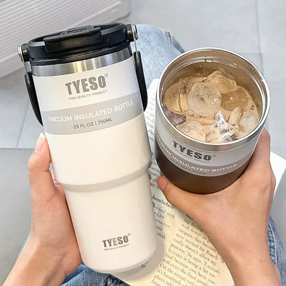 Tyeso Stainless Steel Coffee Cup Cold And Hot Double-layer Insulated Cup Tumbler Thermo Water Bottle Car Travel Mug Vacuum Flask